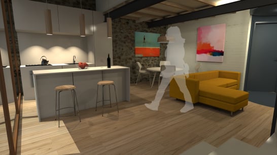 visiby marketing diseno interiorismo render interior alojamiento turistico vimianzo galicia