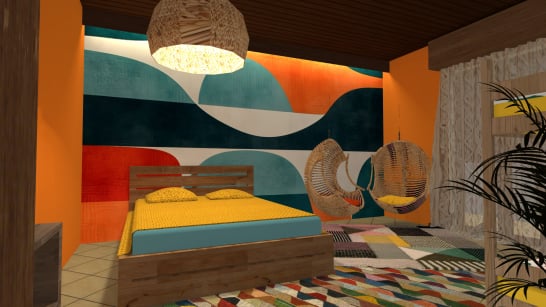 visiby marketing diseno interiorismo render interior bed and breakfast  orte italia