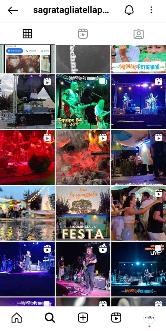 VISIBY Sagra della tagliatella 2023 Borgo San Lorenzo Petignano maglietta profilo instagram