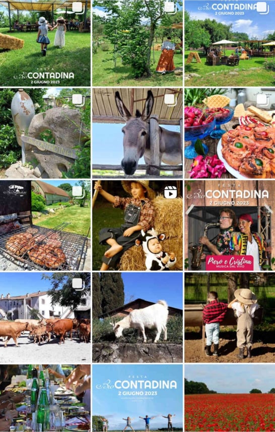 Visiby Studio Marketing humano etico Biobagnolese creazione di contenuti social feed instagram