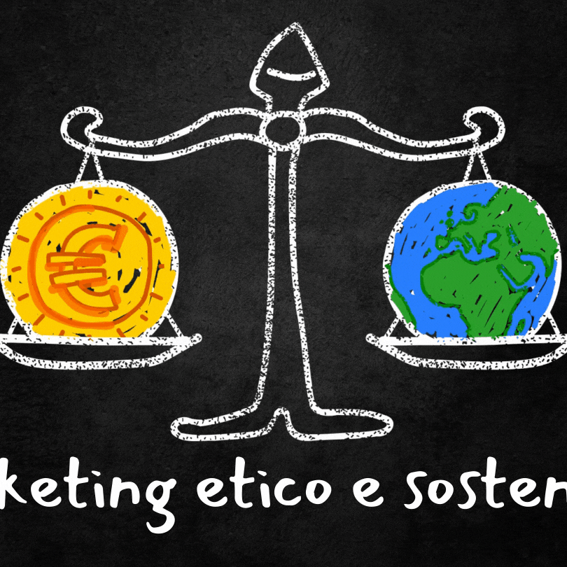 Visiby blog marketing etico e sostenibile bilancia con soldi e pianeta terra