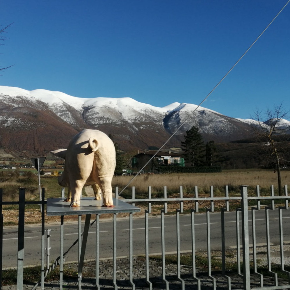 ITALY / Norcia / Sculpture